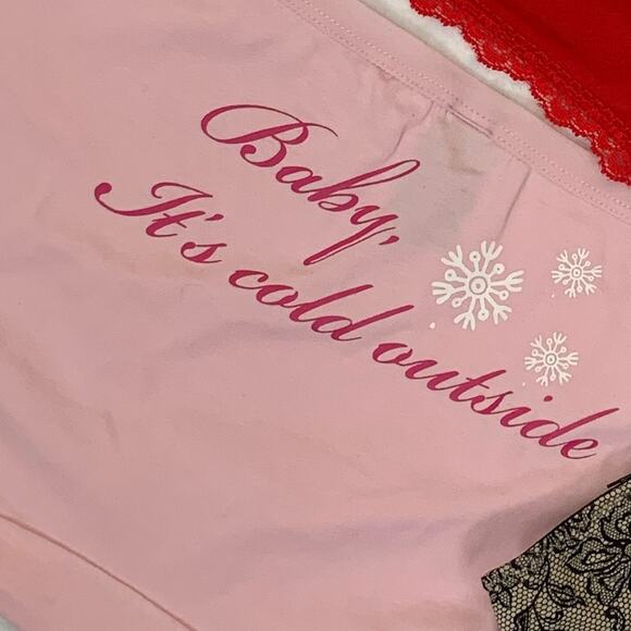 Rene Rofe Intimates Christmas Panties LARGE Set of 3 Naughty is the New Nice NEW - Picture 5 of 5